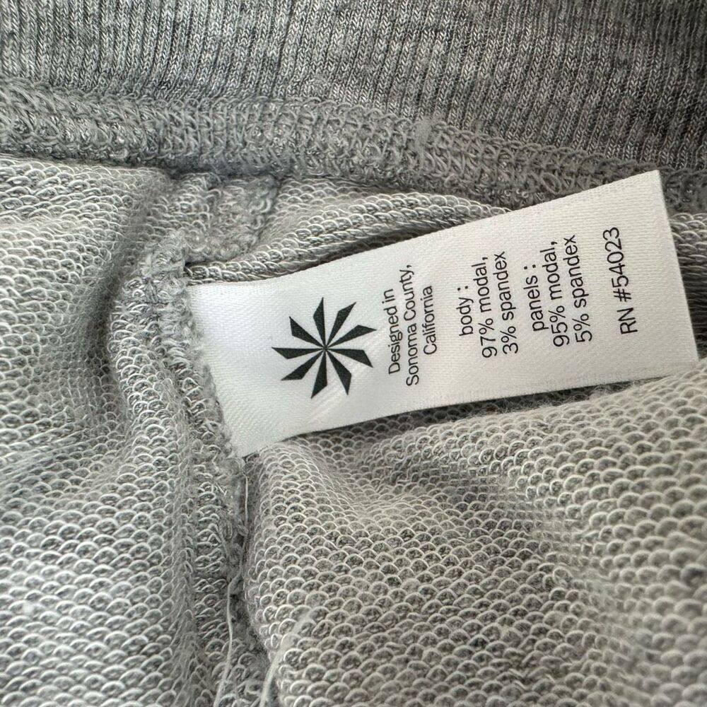Athleta Sweatshirt Dress Criss Cross Hem Heather Gray Long Sleeve Knit Casual S - Picture 7 of 10